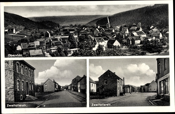 Postcard Obervicht Vicht Stolberg in the Rhineland, general view, Zweifallerstrasse