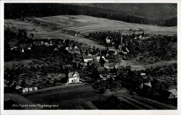 Ak Bösingen, Fliegeraufnahme