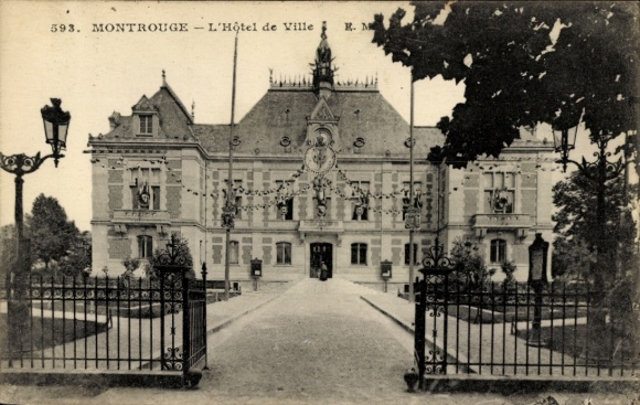 Picture Montrouge Hauts de Seine, Hôtel de Ville, architecture, decorated