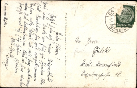 Postcard Garding in North Friesland, Reich Labor Service, camp of the NS Labor Service