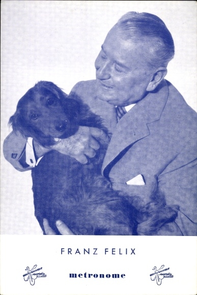 Ak Schauspieler Franz Felix, Portrait, Sänger, Hund