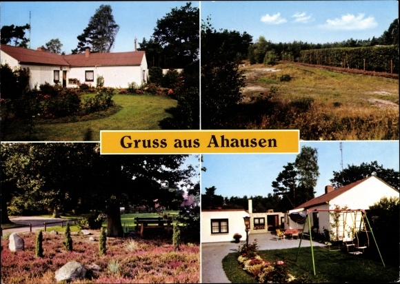 Postcard Ahausen in Lower Saxony, Pension Birkengrün