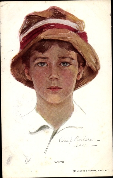 Artist PC Boileau, Philip, Young America, Child Portrait, Boy