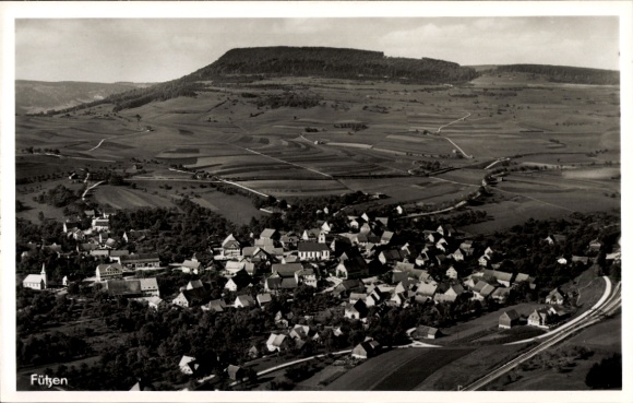 Ak Fützen Blumberg am Schwarzwald, Fliegeraufnahme
