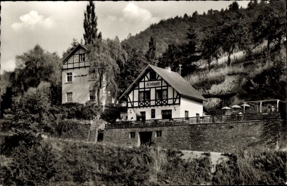 Postcard Dernau an der Ahr, Gasthof Ahrklause, Pension, Sunny Terrace, Kreutzberg