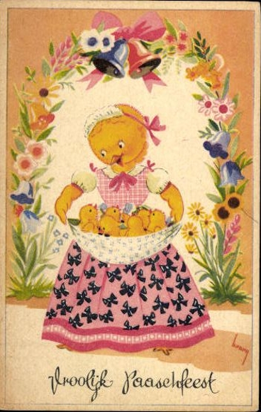 Set of 50 AK Easter chicks, lambs, religion etc.