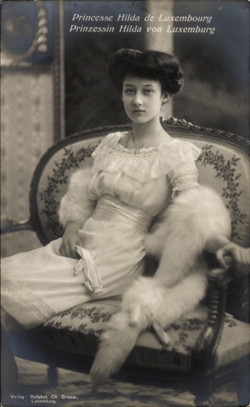 Ak Prinzessin Hilda von Luxemburg, Portrait
