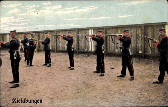 Postcard Goldlauter Heidersbach Suhl in Thuringia, target practice