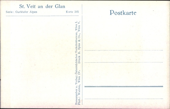 Postcard Sankt Veit an der Glan Carinthia, square with fountain