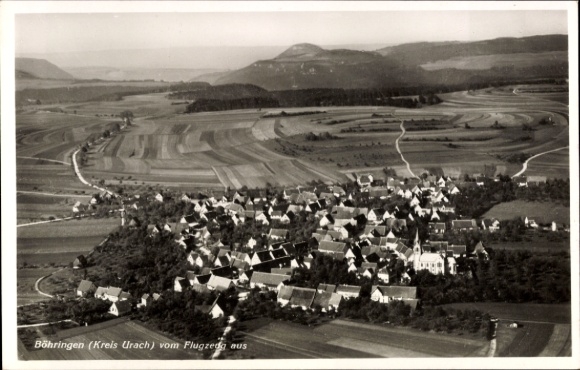 Postcard Böhringen (Urach district) in the Swabian Alb, aerial photograph