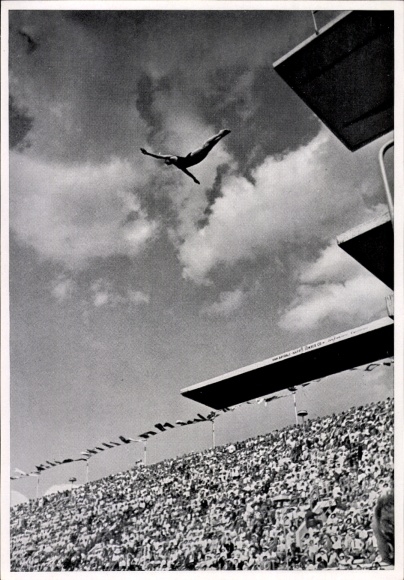 Sammelbild Olympia 1936, Turmspringer Marshall Wayne
