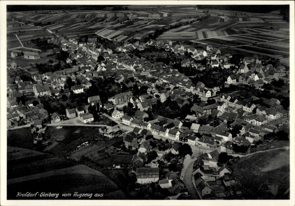 Postcard Krofdorf Gleiberg Wettenberg in Hesse, aerial photograph