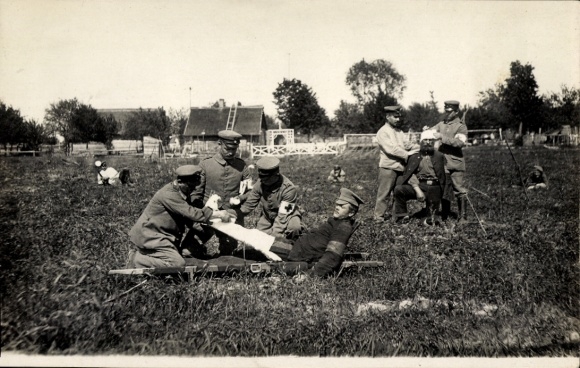 Photo Postcard Medical exercise with Russian prisoners of war