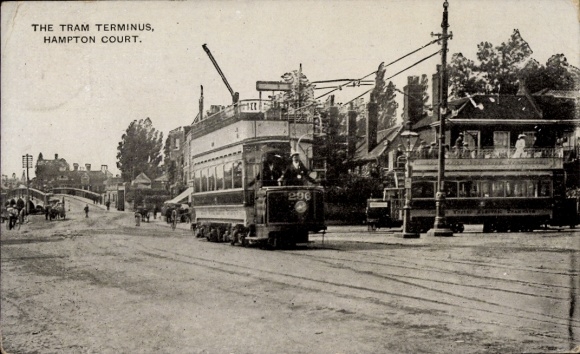 Postcard London, The Tram Terminus, Hampton Court