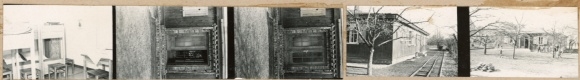 Contact print photos Berlin Neukölln Buckow, Wildmeisterdamm, Dunke & Co., 5 photos approx. 4x2 cm