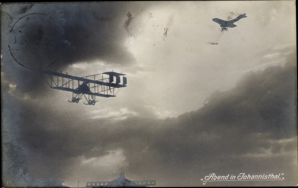 PC Berlin Treptow Johannisthal, evening, airplanes