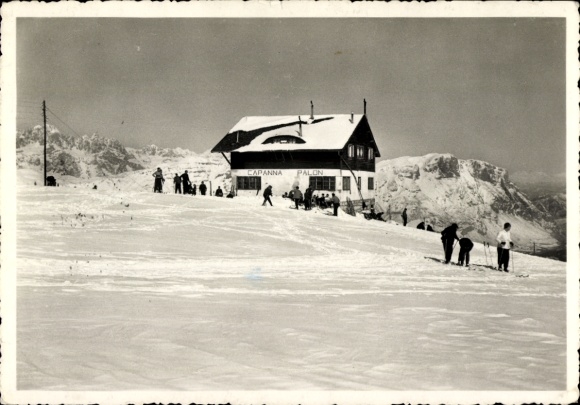 Postcard Trento Trento South Tyrol, Capanna Palon, Paganella, Winter