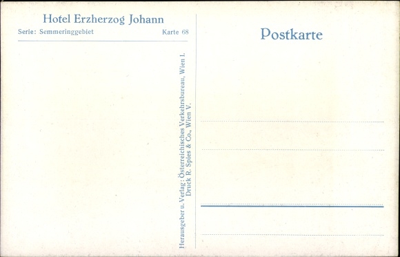 KP Semmering w Dolnej Austrii, Hotel Erzherzog Johann zimą