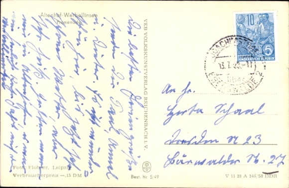 Postcard Altenhof Schorfheide on Lake Werbellin, Promenade