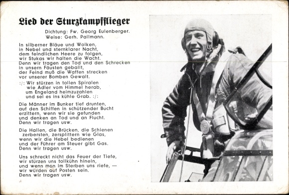 Postcard song of the dive bombers, German Air Force, Fw. Georg Eulenberger, Gerh. Pallman