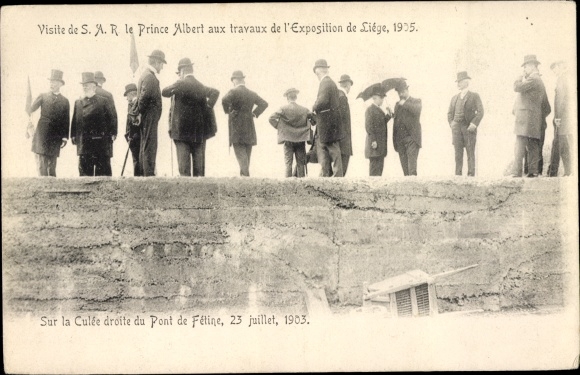 PC Liège Liège Wallonia, visit of the prince to the Exposition Universelle et Internationale 1905