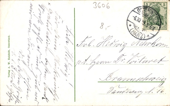 Postcard Osterwieck am Harz, Imperial Post Office
