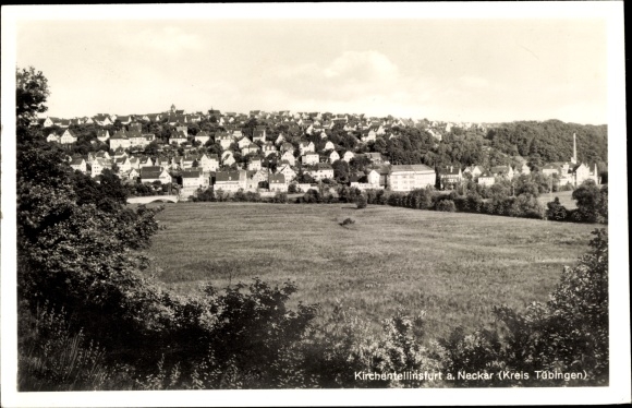 Postcard Kirchentellinsfurt in Baden Württemberg, panorama of the place