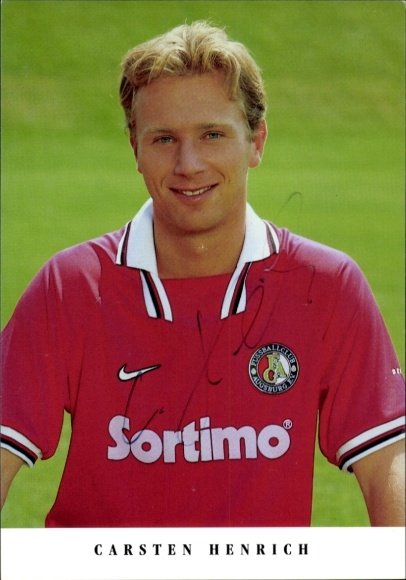 Autogrammkarte Fußballer Carsten Henrich, FC Augsburg, Autogramm