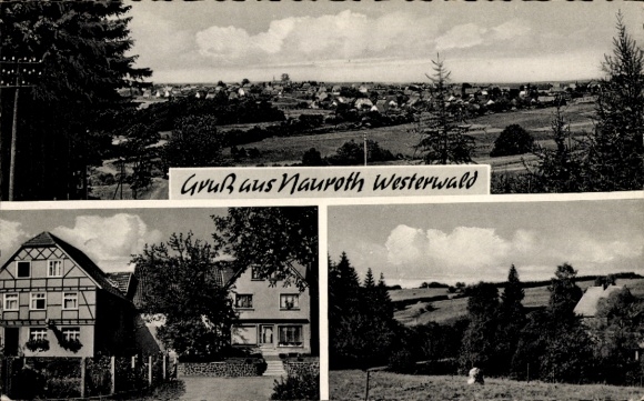 Postcard Nauroth in the Westerwald, general view, Lebensmittel Arndt