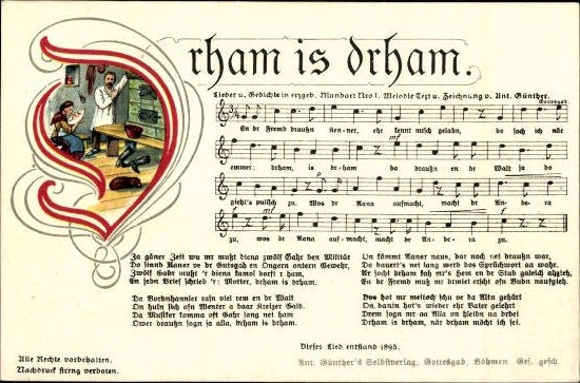 30 song cards, Anton Günther