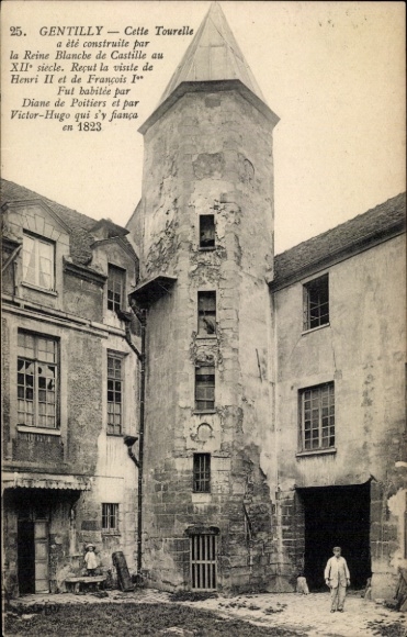 Ak Gentilly Val de Marne, Historische Tourelle, erbaut von Königin Blanche, besuchte Henri II,...