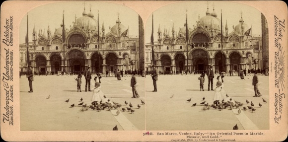 Stereo Foto Venezia Venetië Veneto Italië, San Marco