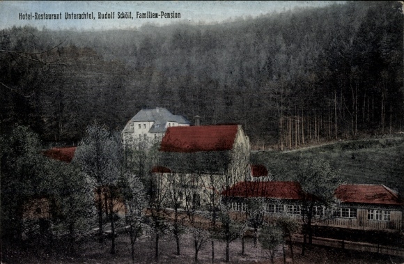 Ak Unterachtel Simmelsdorf in Mittelfranken, Hotel-Restaurant Rudolf Schöil