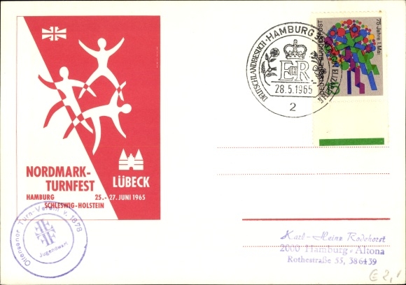 PC Lübeck in Schleswig Holstein, Nordmarktturnfest 1965
