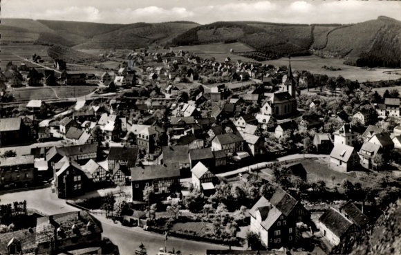 Postcard Herdorf in Siegerland, general view