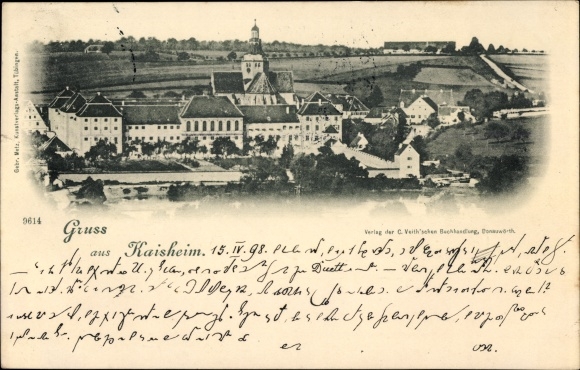 Postcard Kaisheim in Swabia Bavaria, general view
