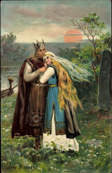 Artist PC Nyström, J., Nordic legend, Frithjofssage, Ingeborg