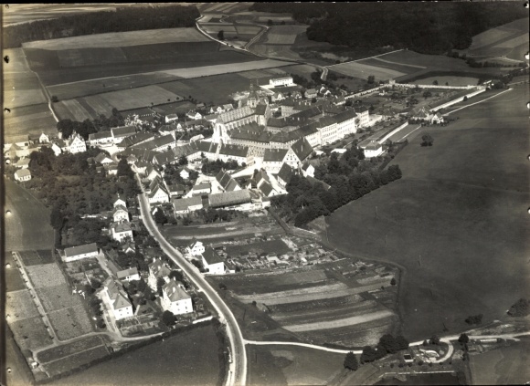 Postcard Kaisheim in Schwaben Bayern, aerial photograph