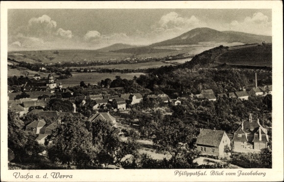 KP Vacha w Rhön Turyngii, Philippsthal, widok z Jacobsberg