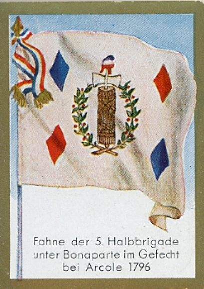 Collection picture Ulmenried flag picture No. 167 flag of the 5th half brigade under Bonaparte Arcole 1796