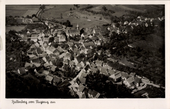 Ak Ballenberg Ravenstein Baden Württemberg, Luftaufnahme