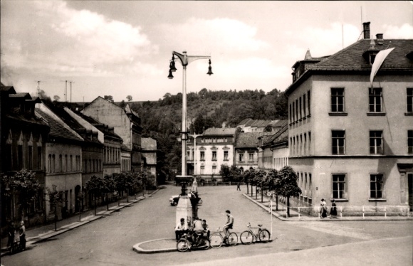 Ak Mylau Reichenbach im Vogtland, Marktplatz