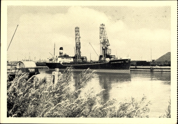 Postcard Kaliningrad Königsberg East Prussia, ship Dieter Hugo Stinnes, shipping company Hugo Stinnes