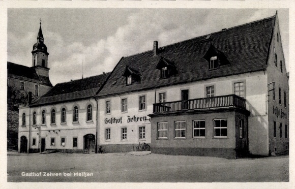 Ansichtkaart Zehren in Saksen, Gasthof Zehren