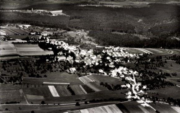 Postcard Börtlingen in Württemberg, aerial photograph