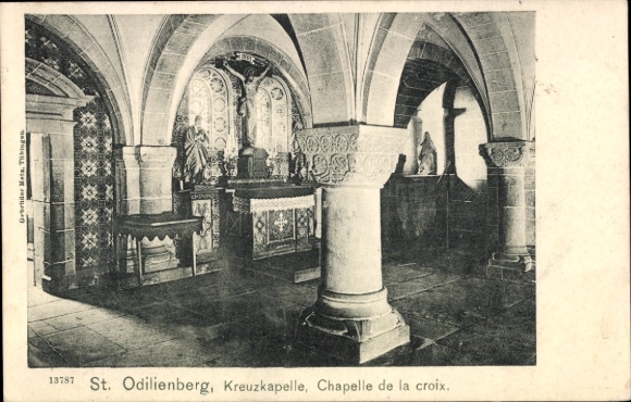 Postcard Obernai Alsace Bas Rhin, Odilienberg Mont Sainte Odile, Chapel of the Cross