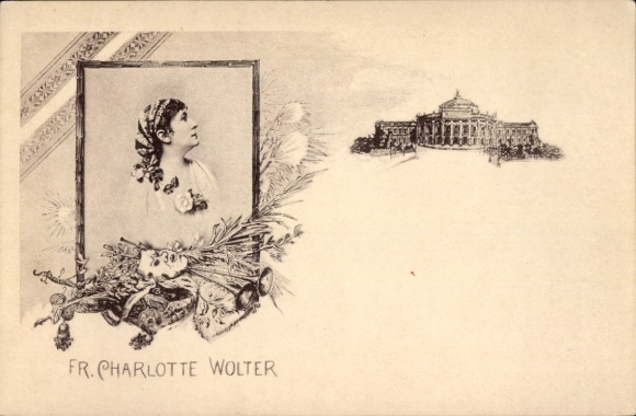 Ak Schauspielerin Charlotte Wolter, Hofburgtheater Wien