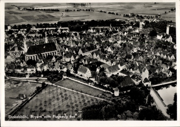 Ak Dinkelsbühl in Mittelfranken, Fliegeraufnahme