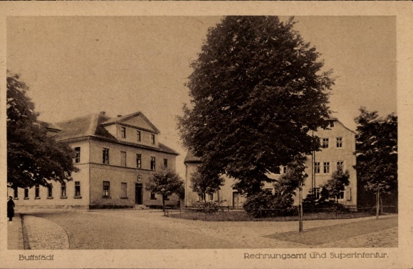 Postcard Buttstädt in Thuringia, Accounting Office and Superintendency