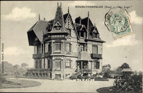 Postcard Bourgtheroulde Eure, Le Logis